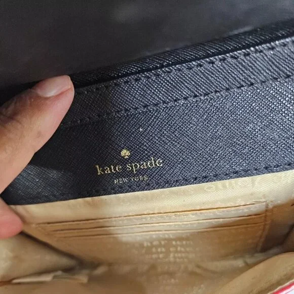 LADIES Kate Spade New York Fairmount Square Monday Cross-Body Bag Red/Black - Picture 8 of 10